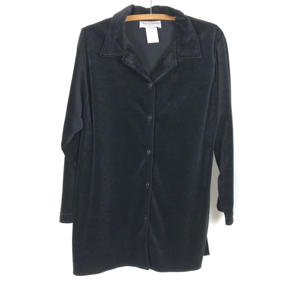 Vintage Diane Von Furstenberg Velvet Tunic Top  OVERSIZED DVF